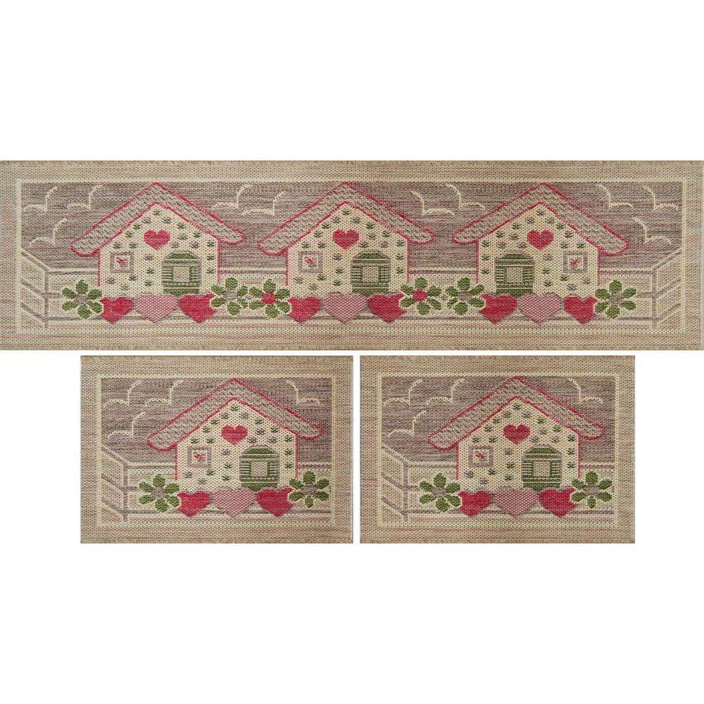Jogo De Cozinha Rayza Sisal Look Village Kit Com 3 Peças