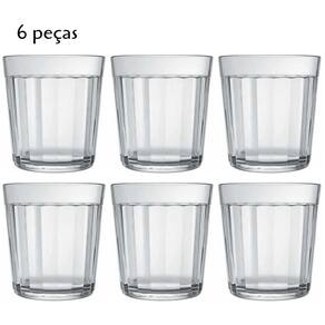 Jogo De Copos Americano Em Vidro 6 Peças 315Ml Transparente