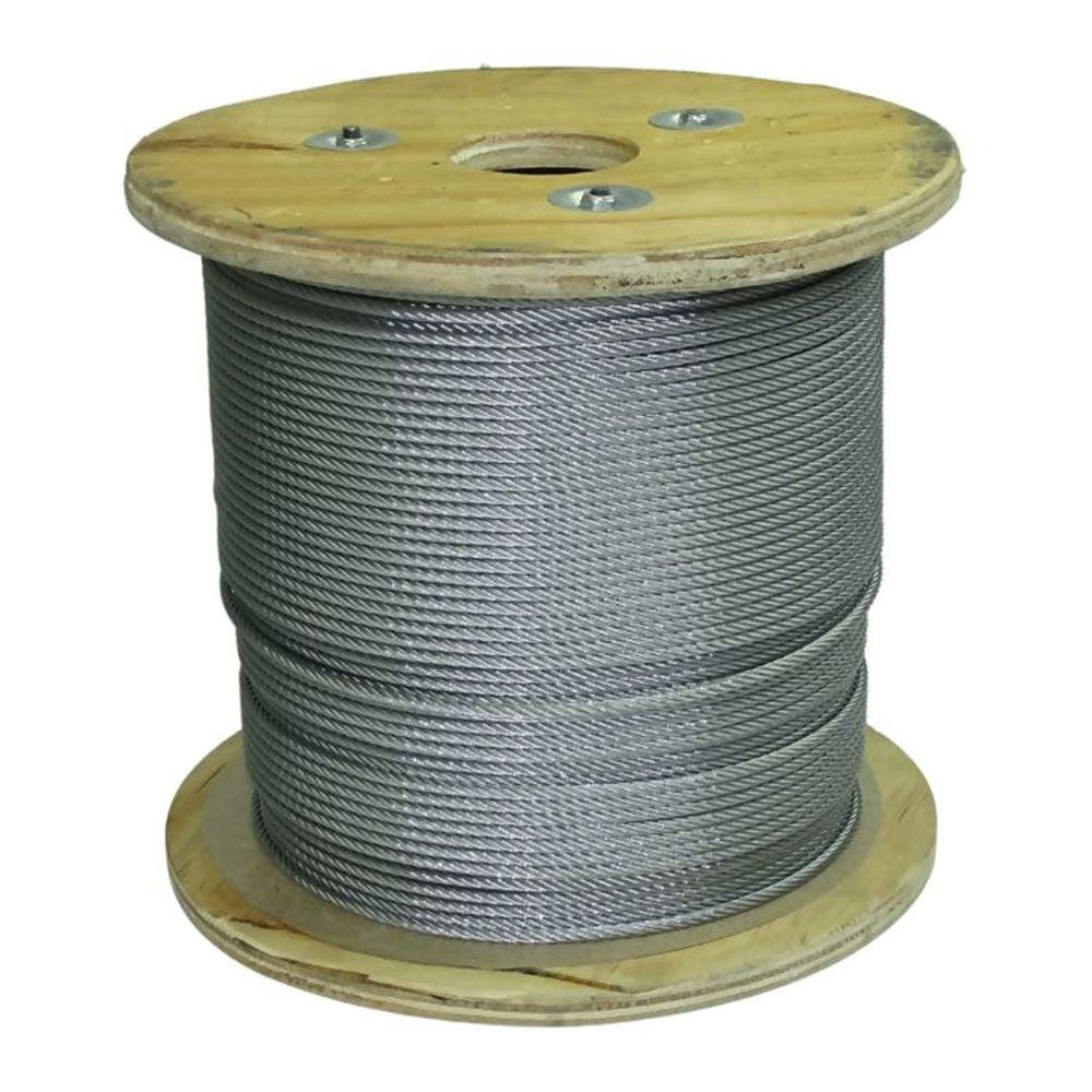 Cabo de Aço Galvanizado 6x19s 1/4 Alma de Fibra 250 metros - Starfer