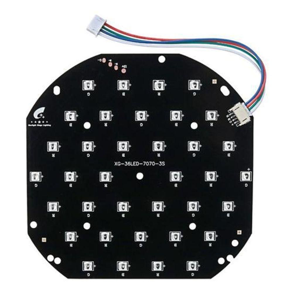 Placa Led Com 36 Leds 1W Rgb Reposição Refletor Slim Par 36