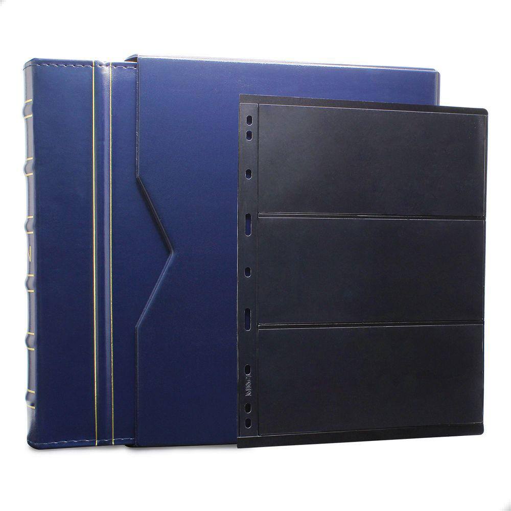 Álbum de Luxo Azul 50 Folhas para 360 Selos 3BZN P