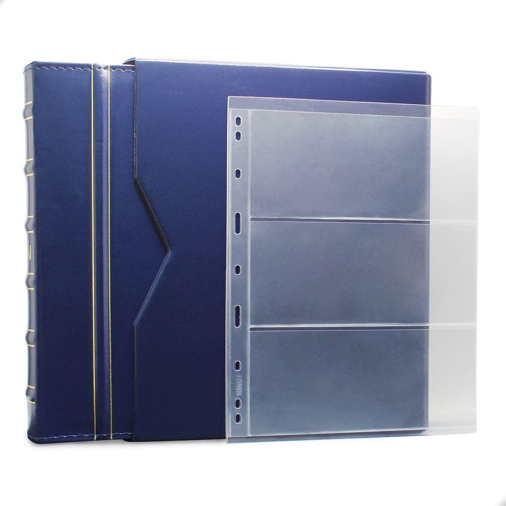 Álbum de Luxo Azul 40 Folhas para 120 Cédulas 3BZN P