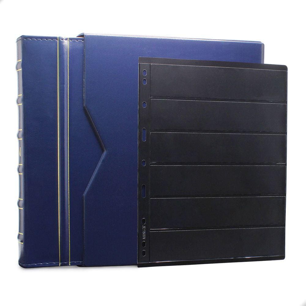 Álbum de Luxo Azul 10 Folhas para 120 Selos 3BZN P