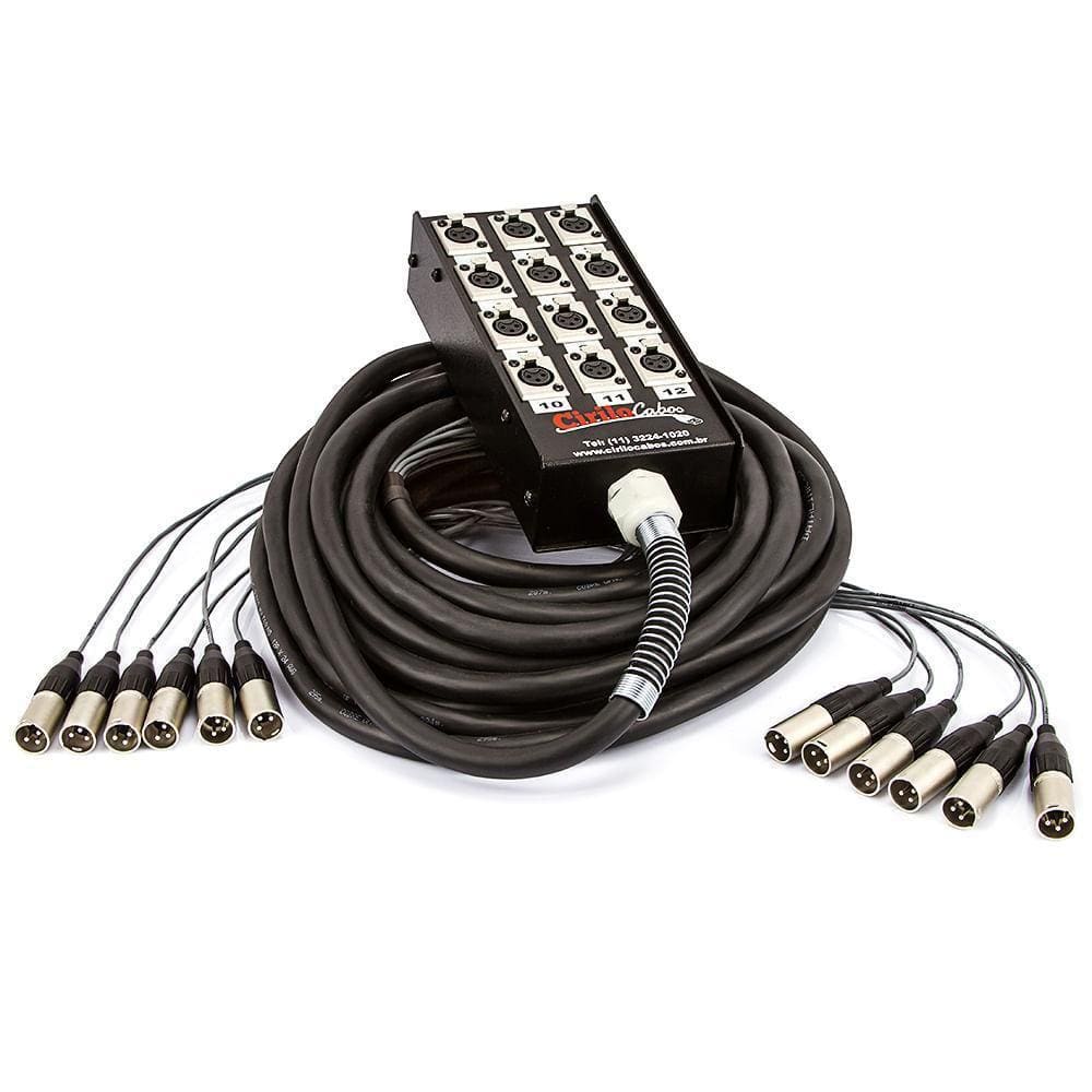 Medusa 12 Vias Com Conectores Xlr Neutrik - 40 Mt