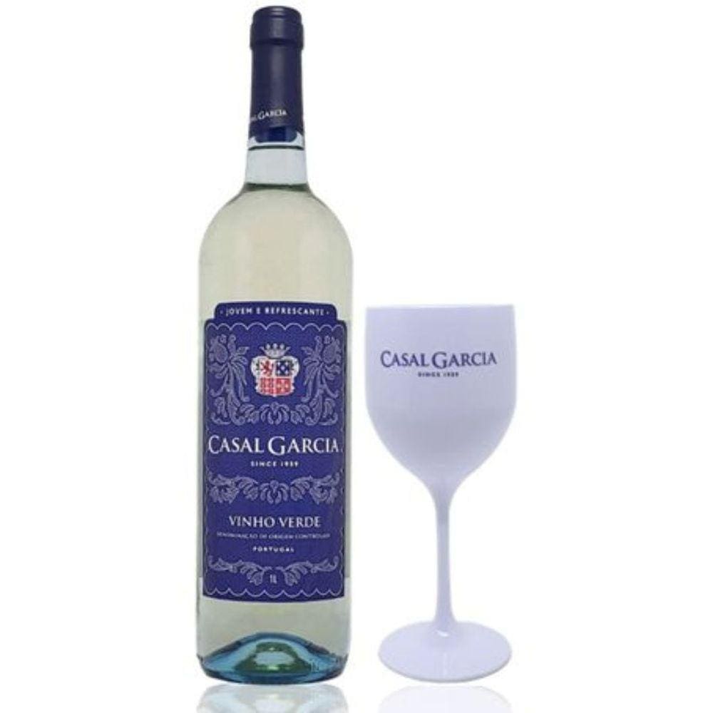 Kit Casal Garcia Vinho Verde 750ml + Taça de Acrílico Personalizada