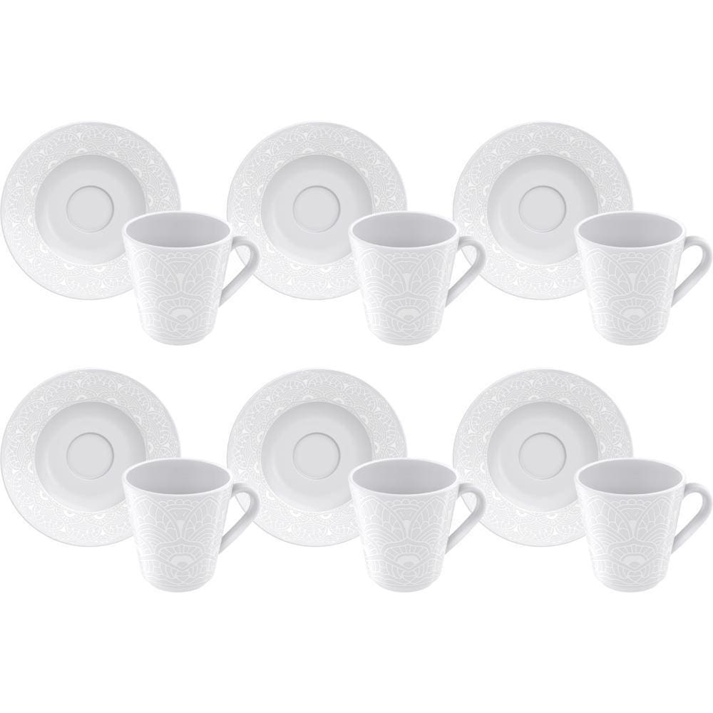 Conjunto De Café Tramontina Porcelana Alicia 70Ml 12 Pç