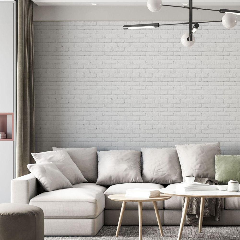 Kit 4 Rolos Papel De Parede Adesivo Tijolo Rústico 3,0M