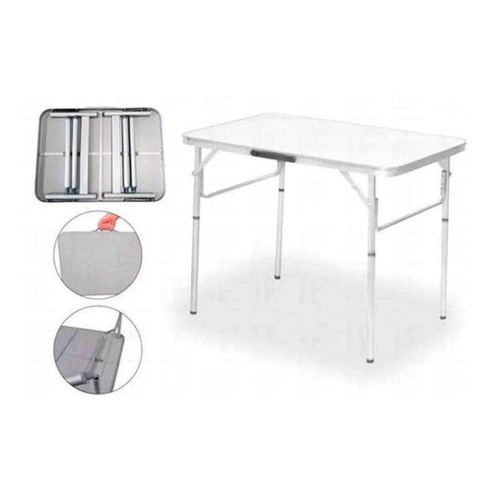 Mesa Dobrável - Vira Maleta - 69X60Cm - Importado - Branco