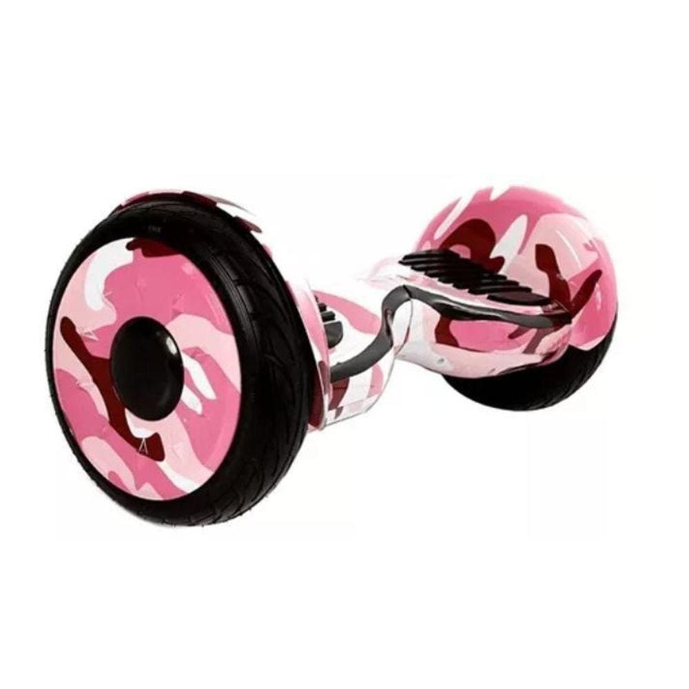 Hoverboard 10 Polegadas Rosa Camuflado  Skate Elétrico