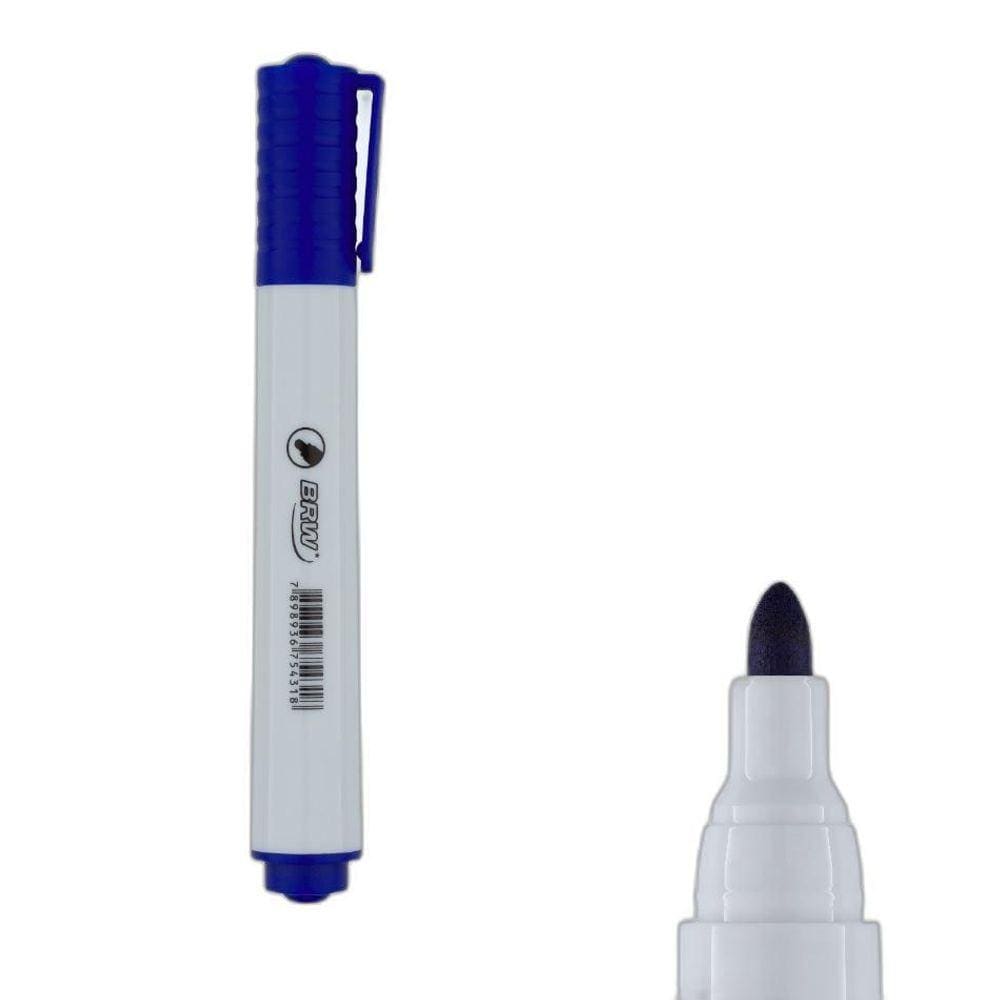 Marcador Para Quadro Branco Na Cor Azul Brw