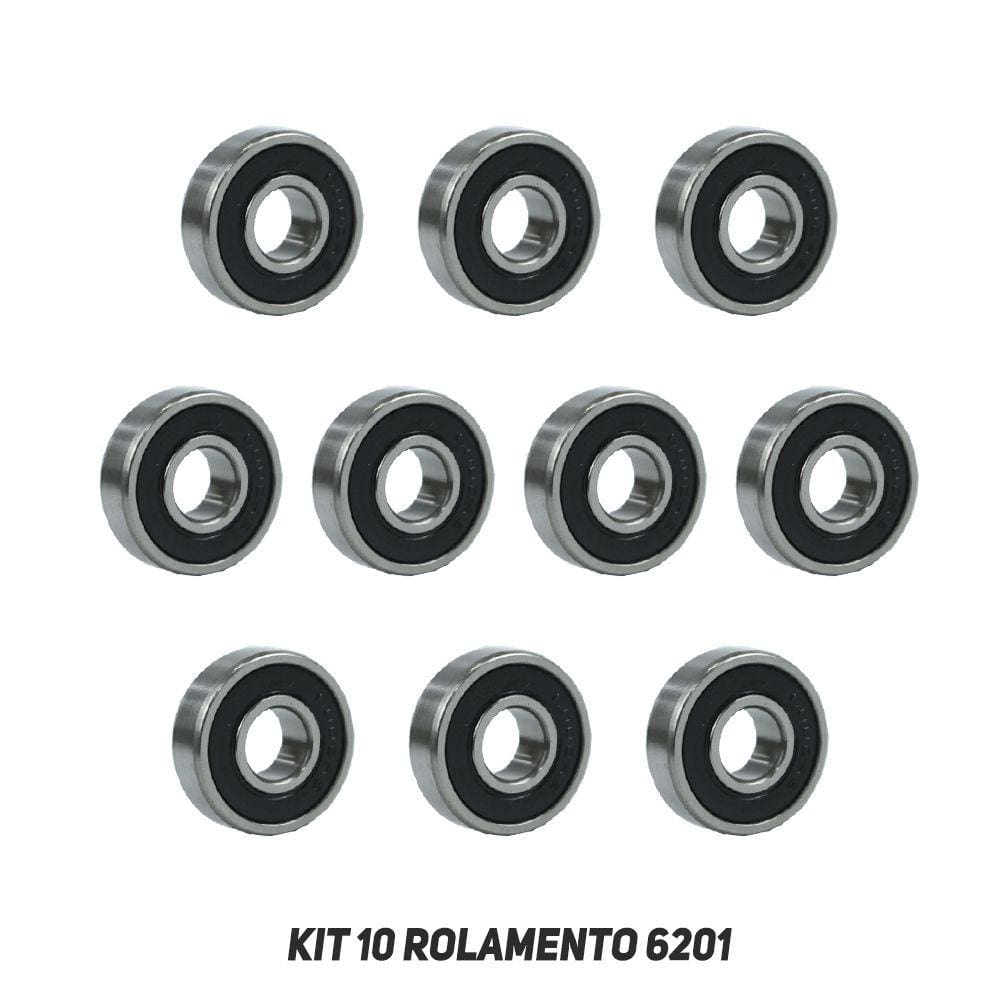 Kit 10 Rolamento 6201 Virabrequim Roçadeiras - Sanre