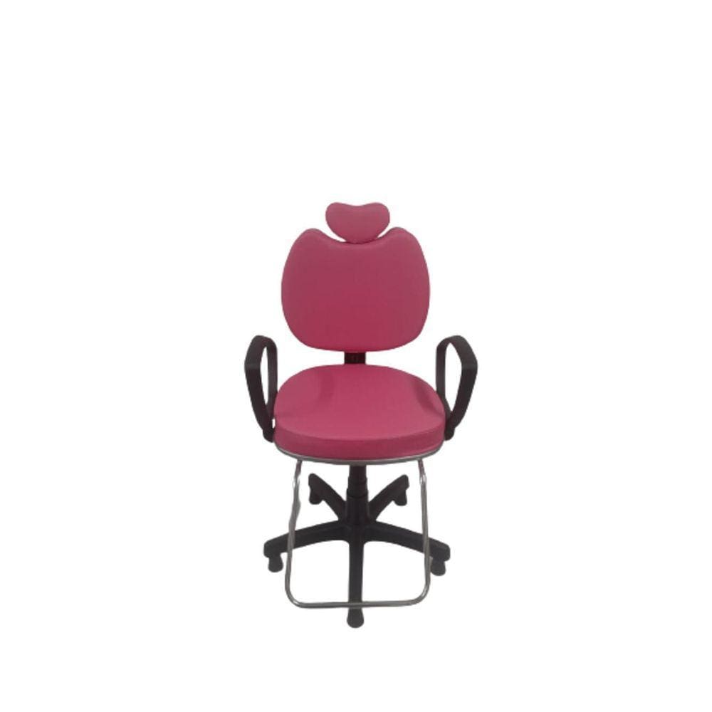 Cadeira Para Salão De Beleza Com Encosto Fixo Pink