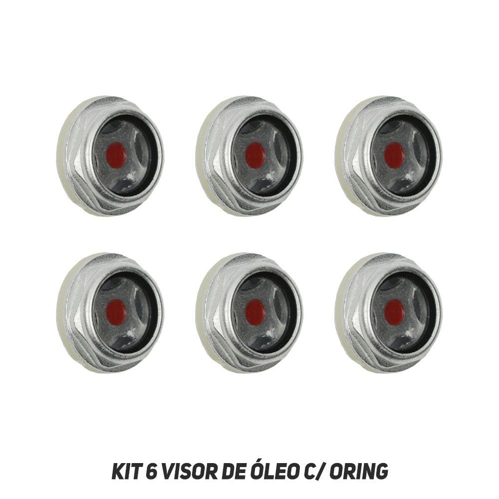 Kit 6 Visor De Nível De Óleo Com Oring 1 Polegada - Sanre