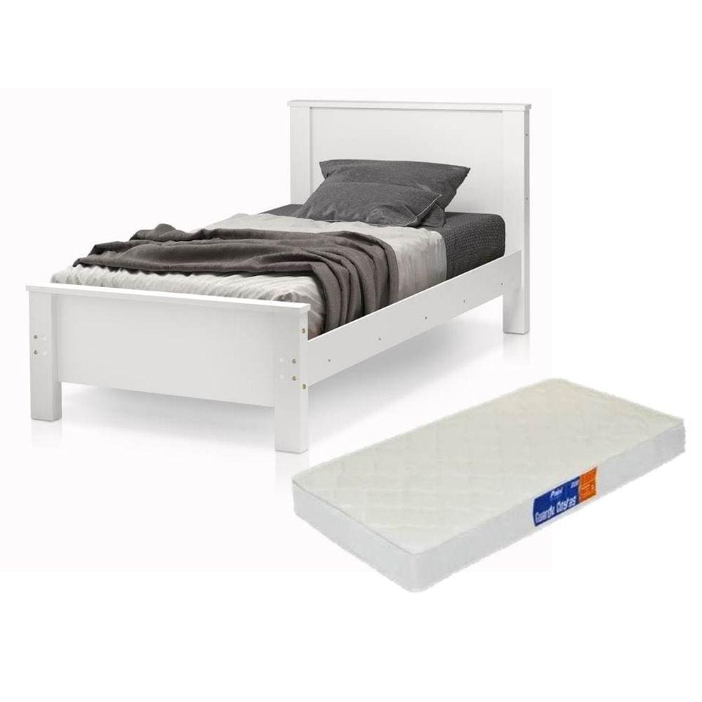 kit cama solteiro com colchão completo - lançamento