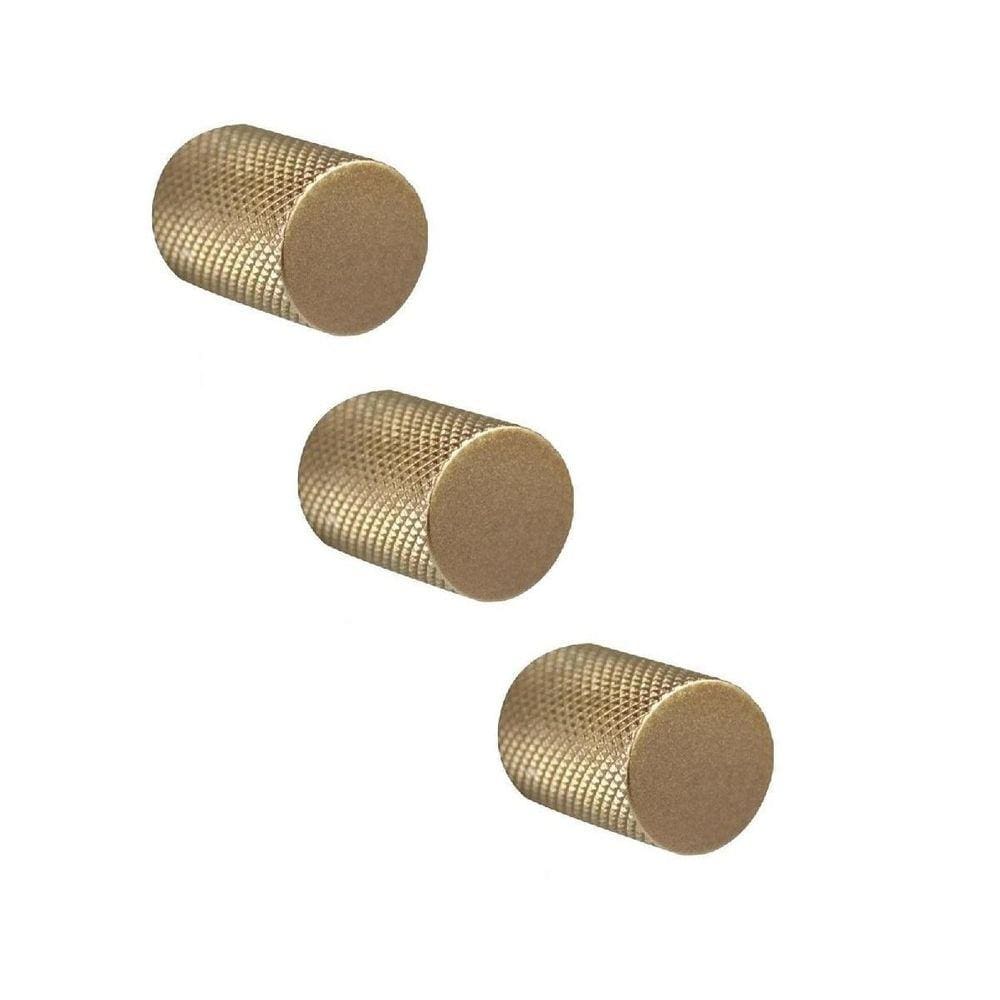 Kit 3 Puxador Bali Granado Ponto Dourado  Fosco  Zen Design