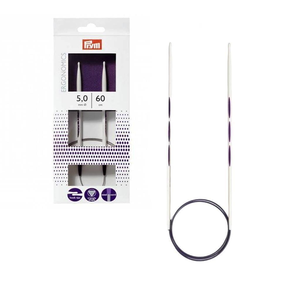 Agulhas Circulares Ergonômicas Para Tricô Prym 5.00Mm 60Cm