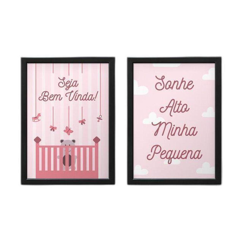 Quadro Com Moldura Sonhe Alto Minha Pequena 12