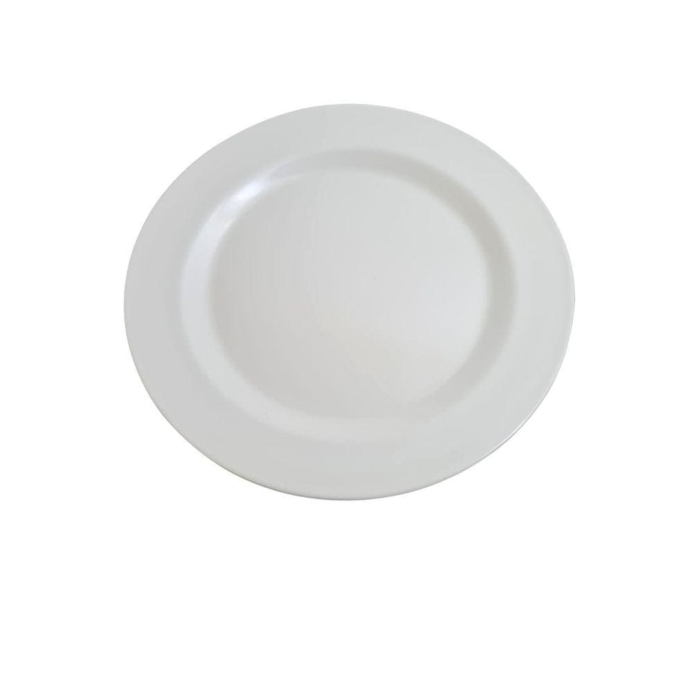 Prato Redondo De Melanina Branco Linha Luxo Festa- Kit 10Un