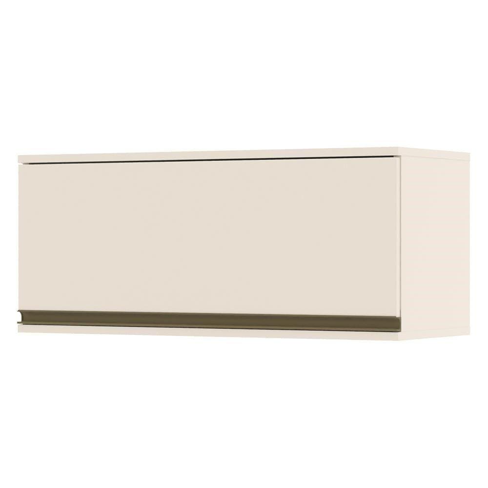 Armário Aéreo 1 Porta Basculante 80cm Connect Off White - Móveis Henn