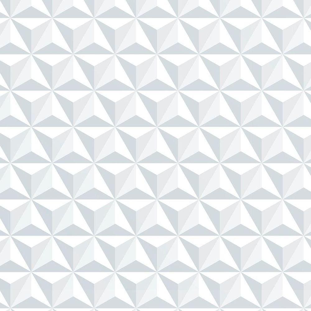 Kit 7 Rolos Papel De Parede Adesivo Triângulo Branco 3,0M