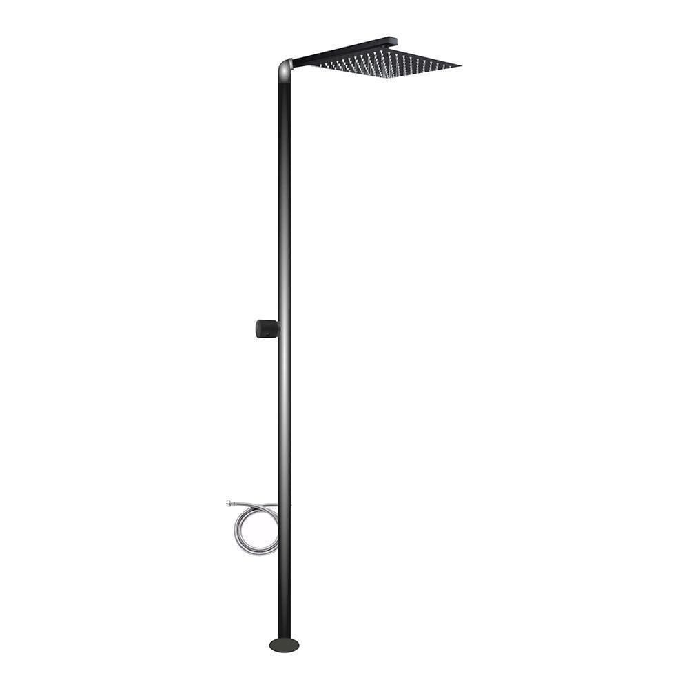 Chuveiro Externo Quadrado Preto
