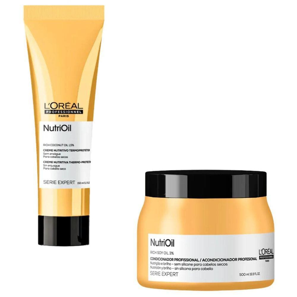 Kit Profissional Nutrioil L`Oréal - Máscara E Leave-In