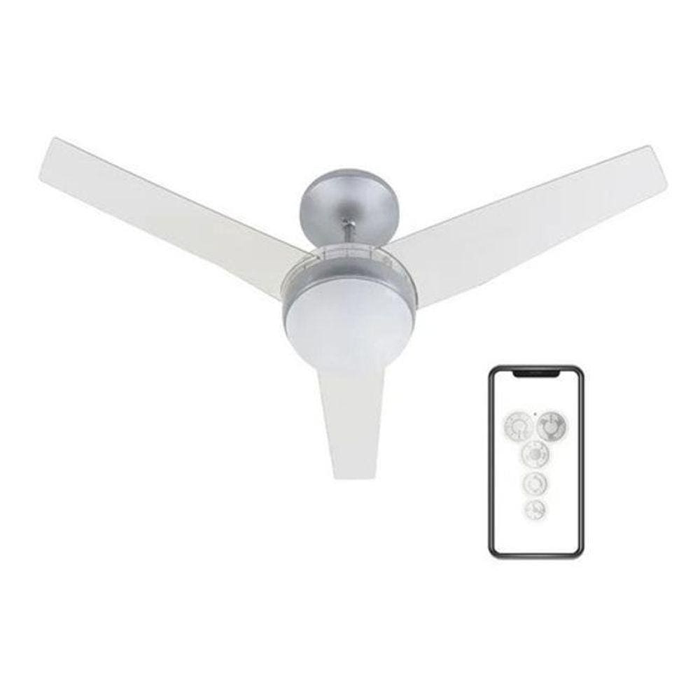 Ventilador Teto Aliseu Controle Bluetooth - Cristal - 110 Cm