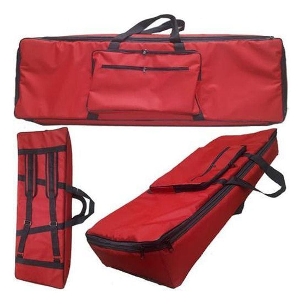 Capa Bag Master Luxo Teclado Novation Amw A49 Vermelho