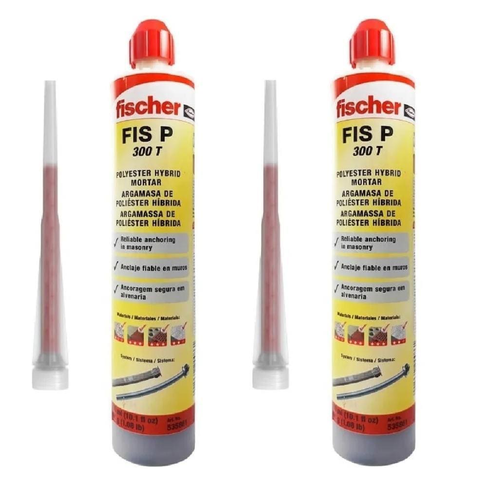 02 Chumbador Bucha Quimica Fischer Fis P 300 T -300Ml/490 Gr