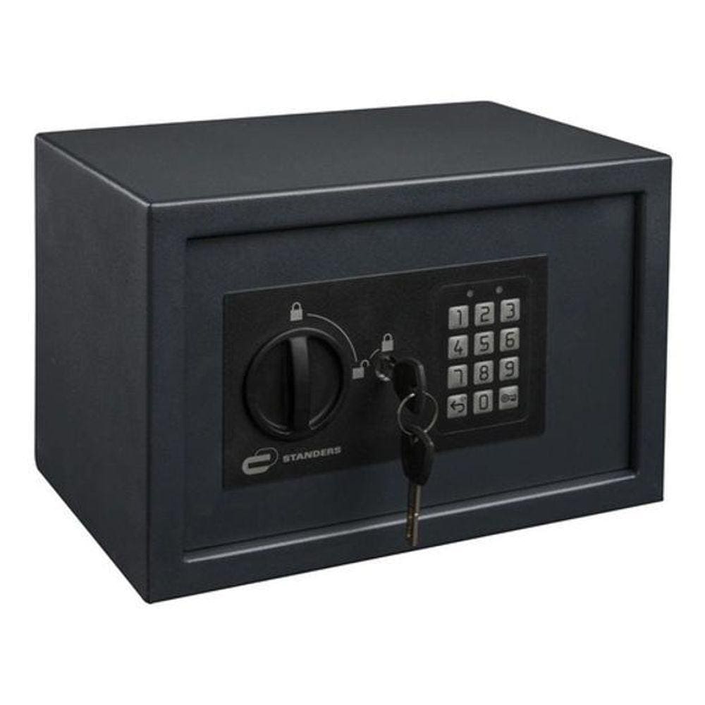 Cofre De Sobrepor Em Aço Com Senha - Cinza