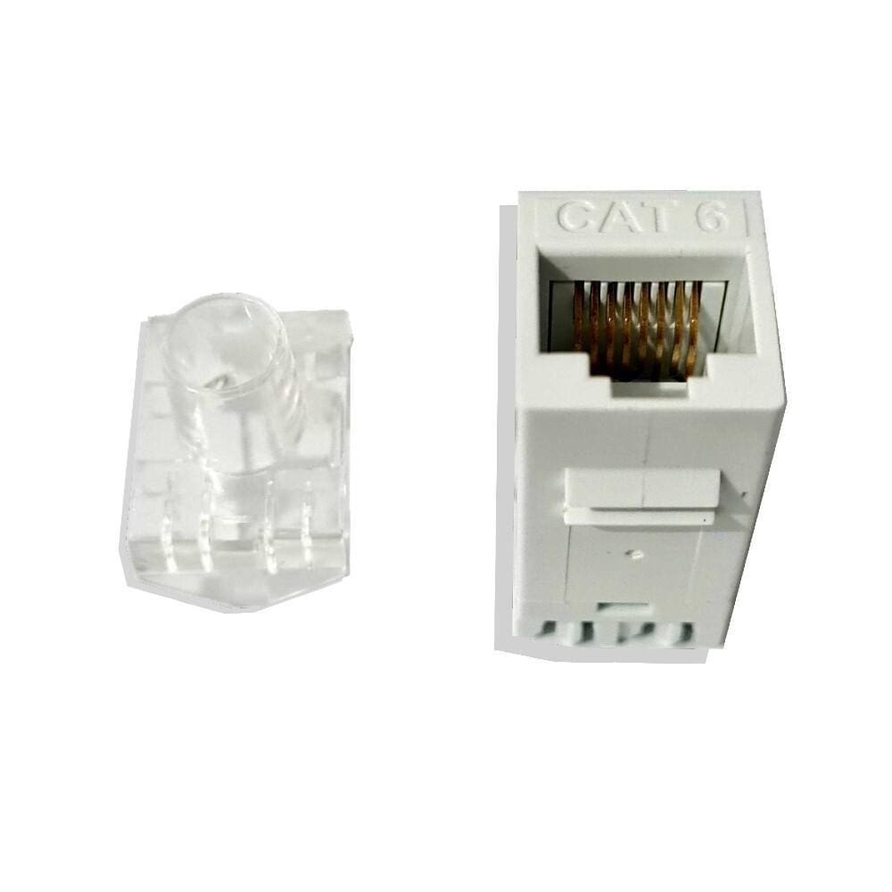 Conector Fêmea Rj45 Keystone 1800 Branco Cat-6 Condutti