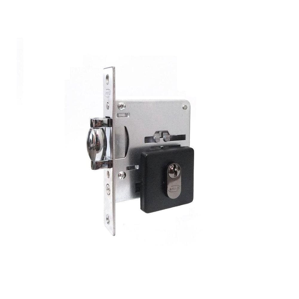 Fechadura Rolete Pivotante Externa Imab 2791 Quadrada Preta