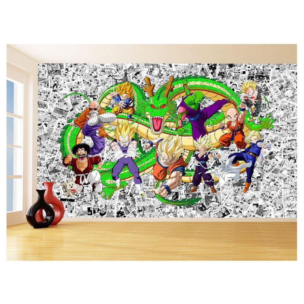 Papel De Parede Dragon Ball Goku Vegeta Anime 3,5M Dbz119