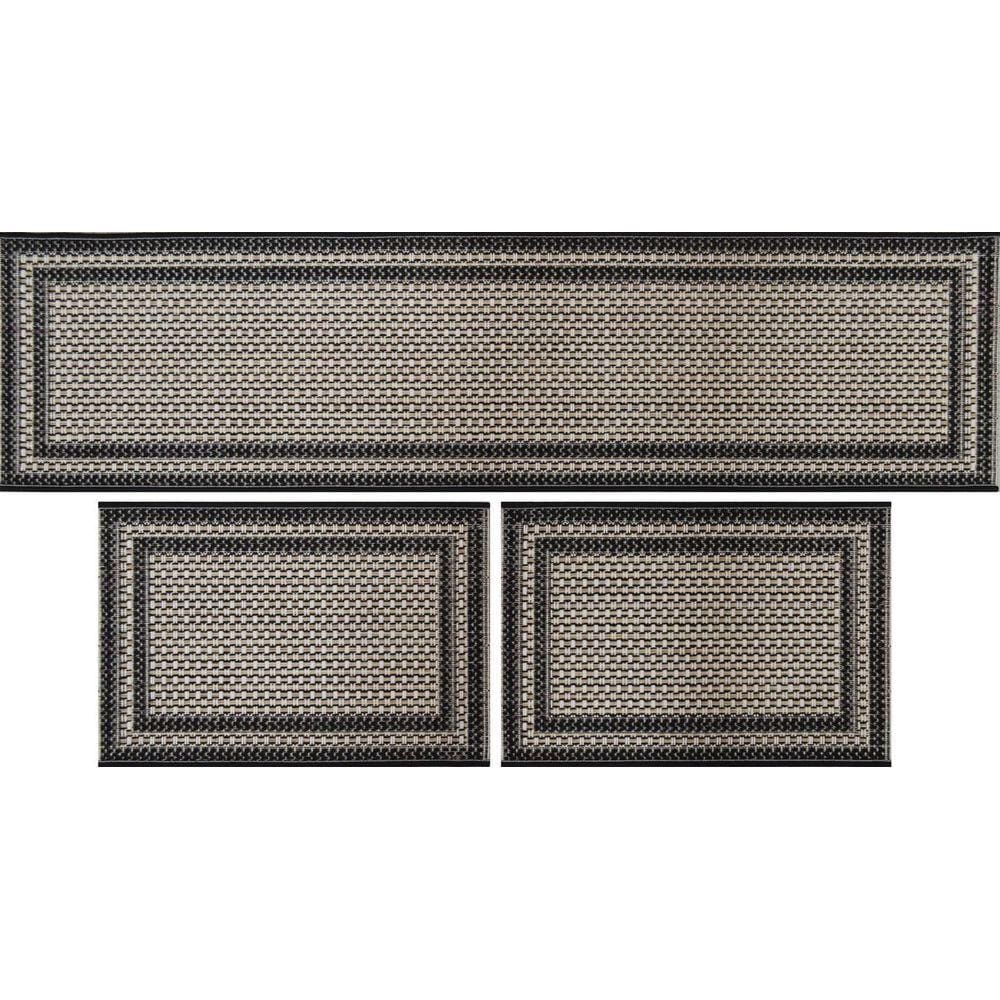 Jogo De Cozinha Rayza Sisal Look Moldura Kit Com 3 Peças