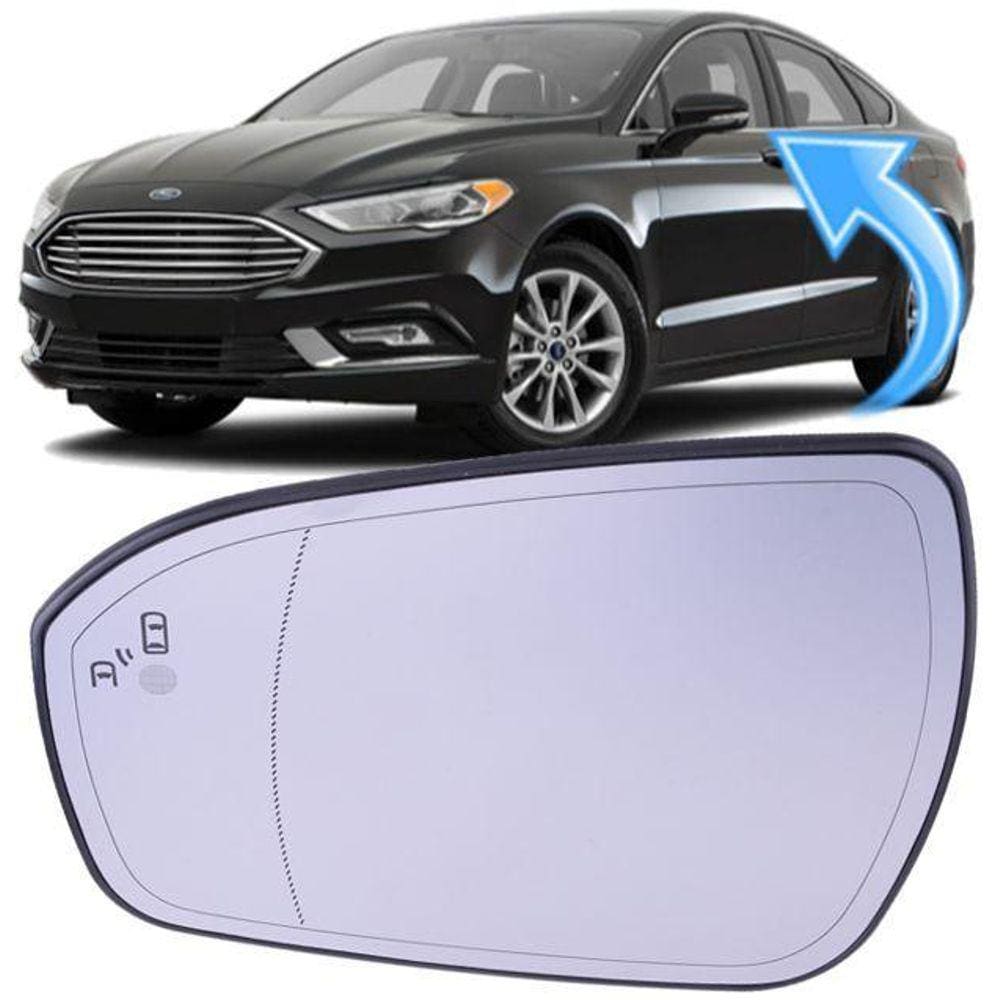 Lente Espelho Retrovisor Fusion Titanium 2016 À 2020 - Esq