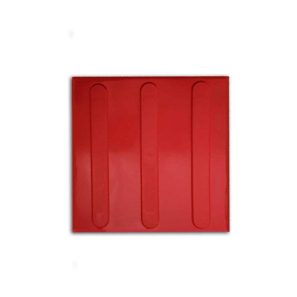 Piso Tátil Direcional 10 Peças 25X25 Vermelho
