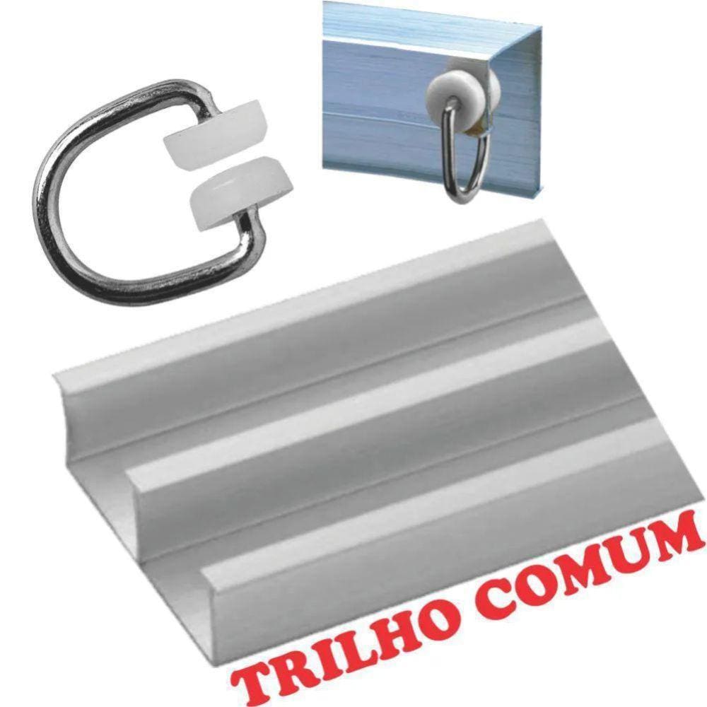 Cortina 2 Mts Sala Quarto Escritório Blackout Trilho Comum