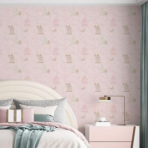 Kit 6 Rolos Papel De Parede Adesivo Borboletas Rosa 3,0M