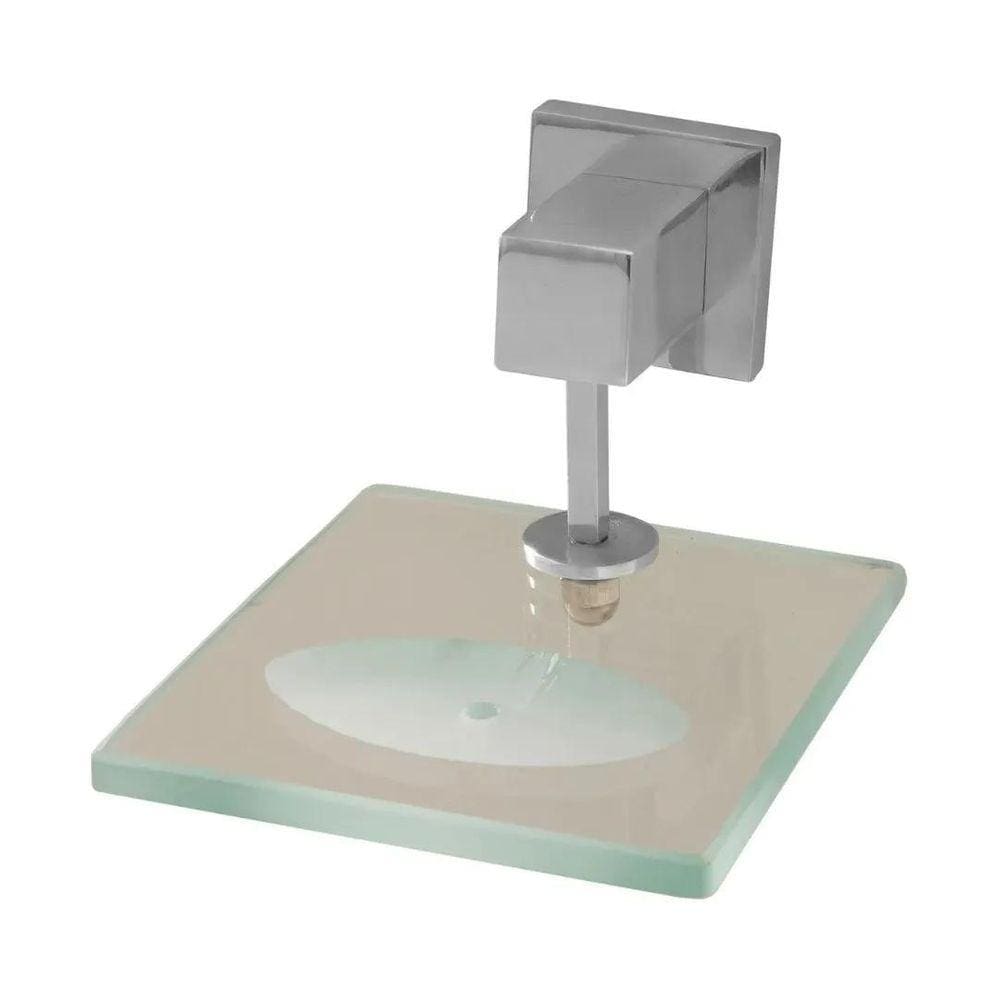Saboneteira Rainha Semi Luxo Square Inox Preto