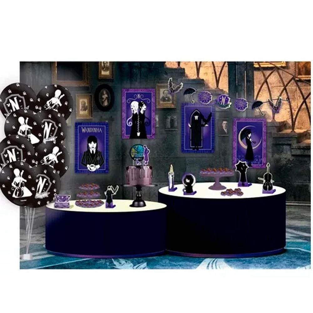 Kit Festa Decorativo Wandinha Addams Aniversário - Festcolor