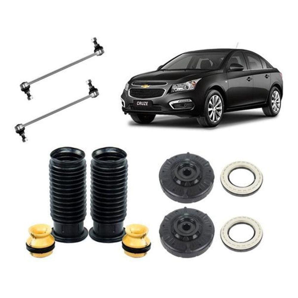 Par 2 Kit Da Suspensão + Bieleta Dianteira Cruze Sedan