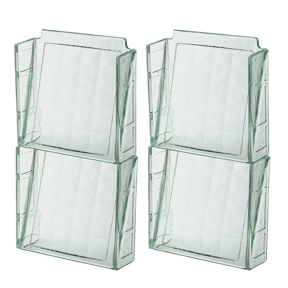 4 Elemento Veneziana 20X20  Transparente Tijolo Bloc