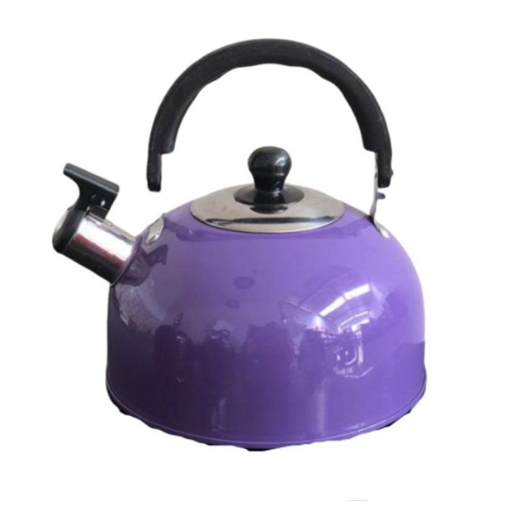 Chaleira Inox 2 Litros Com Apito Lilas