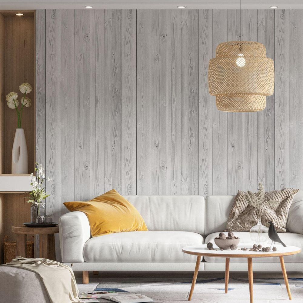 Kit 2 Rolos Papel De Parede Adesivo Madeira Rústica 3,0M