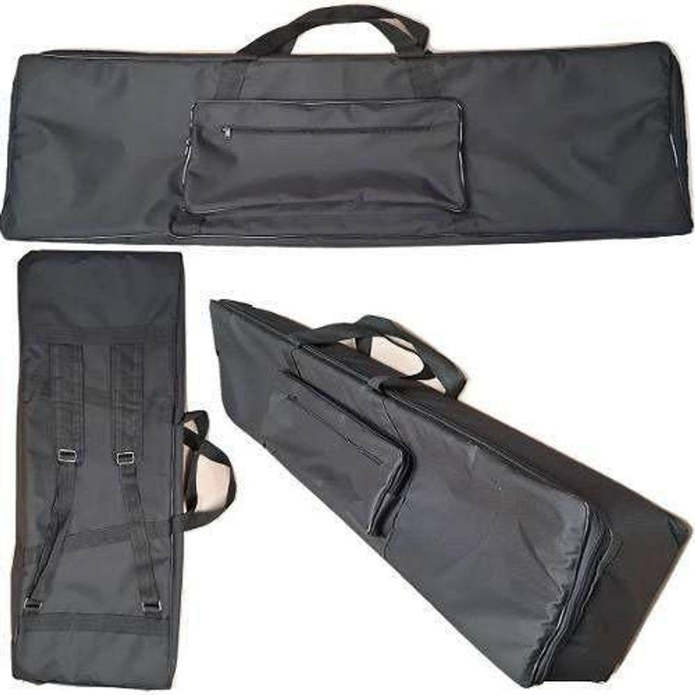 Capa Bag Teclado Korg Pa3X Le Nylon Master Luxo Preto Carbon