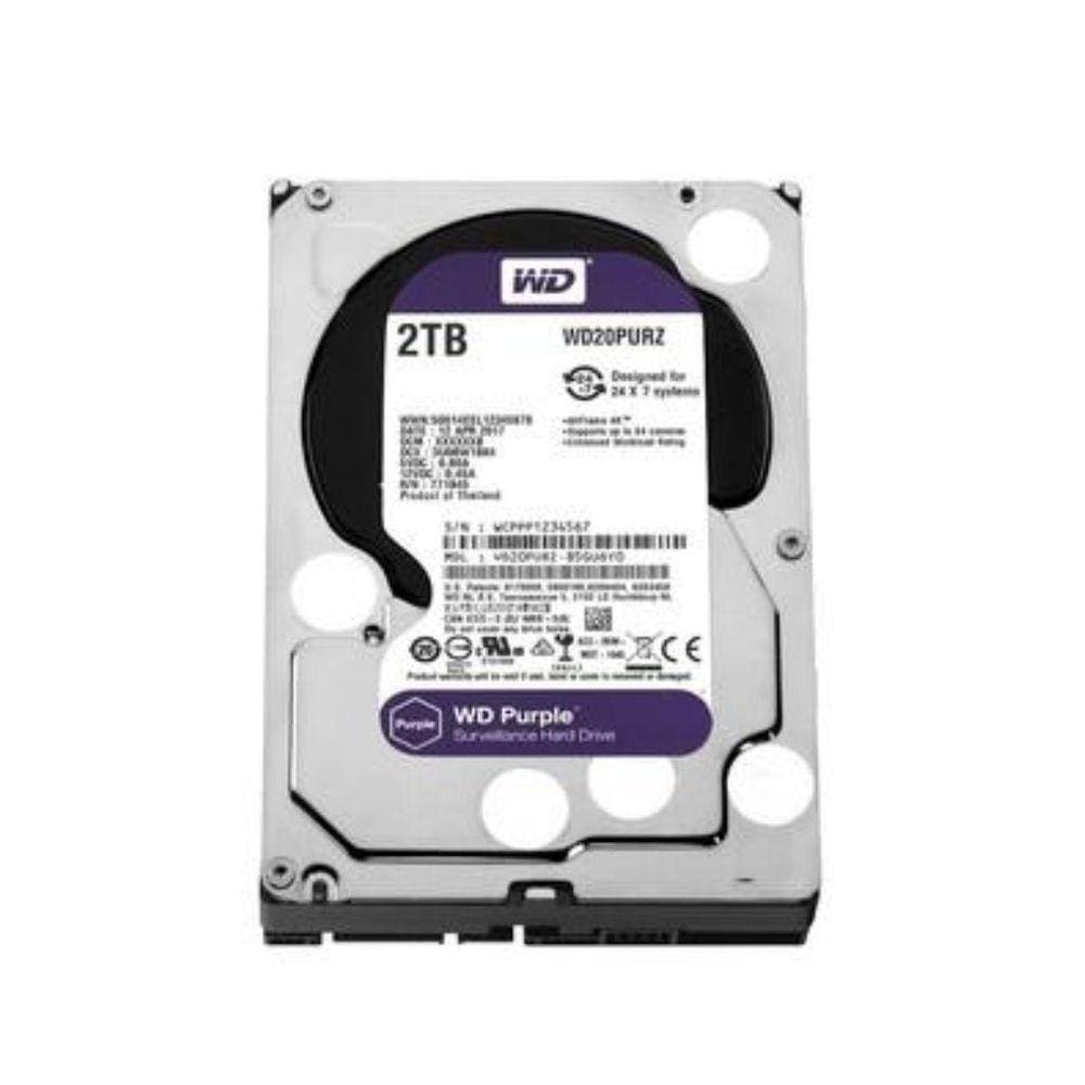 Hd Wd Purple Surveillance, 2Tb, 3.5, Sata - Wd20Purz