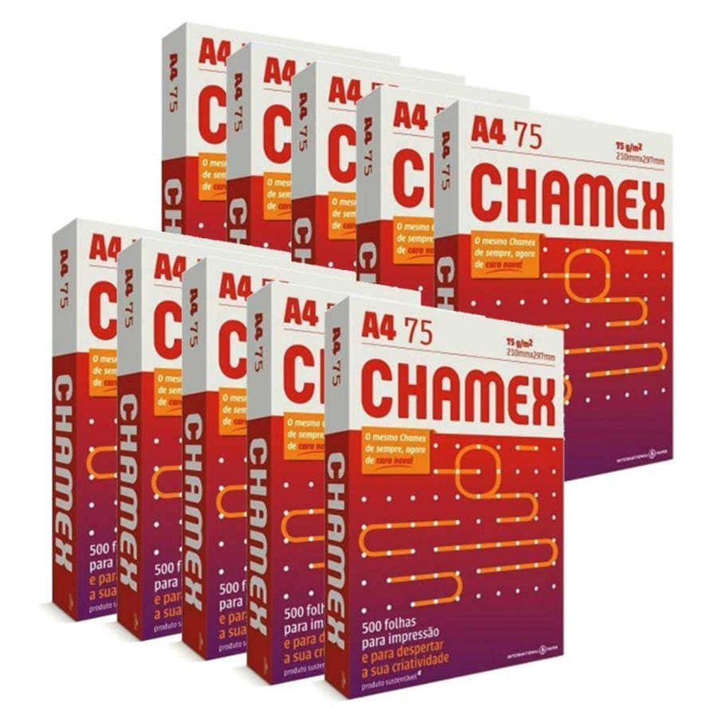 Kit 10 Pacotes De 500 Folhas De Papel Sulfite A4 Chamex