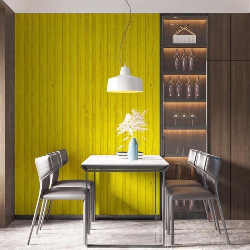 Kit 10 Rolos Papel De Parede Adesivo Contêiner Amarelo 3,0M