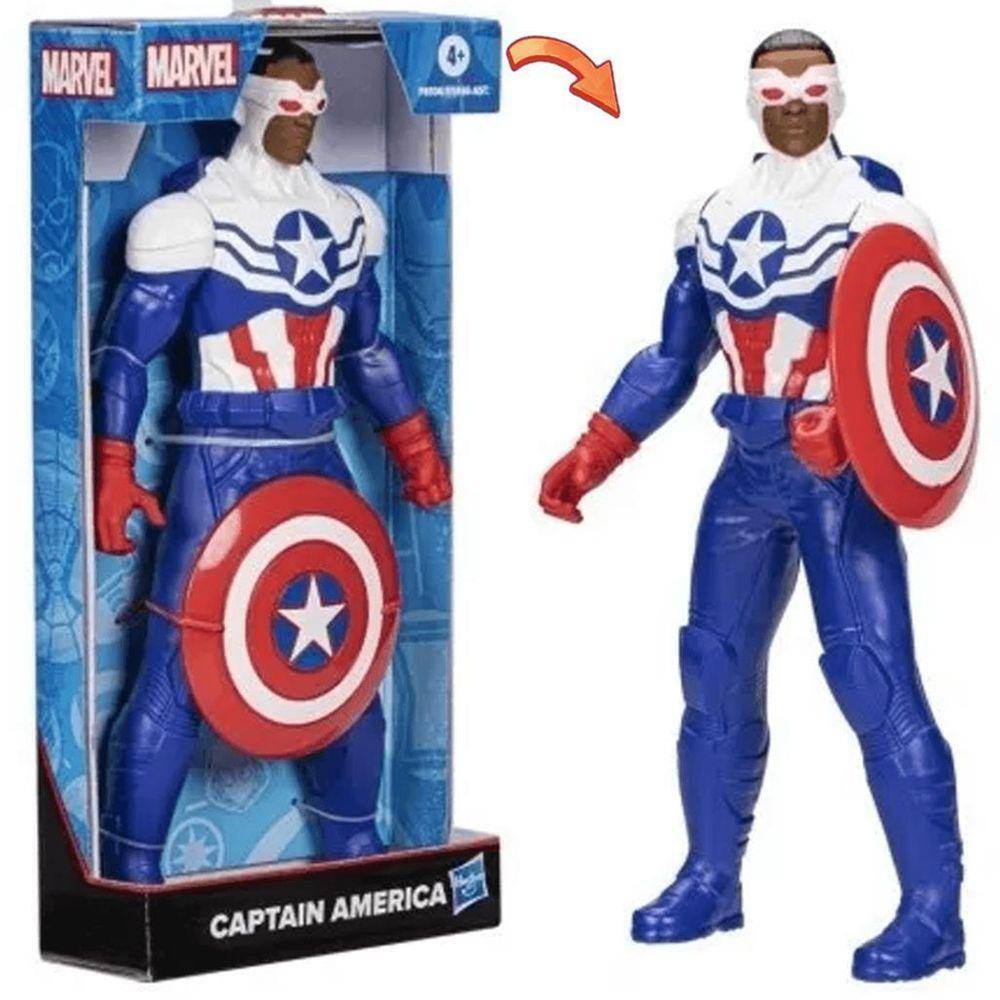 Boneco do falcao com uniforme do capitao america | Extra