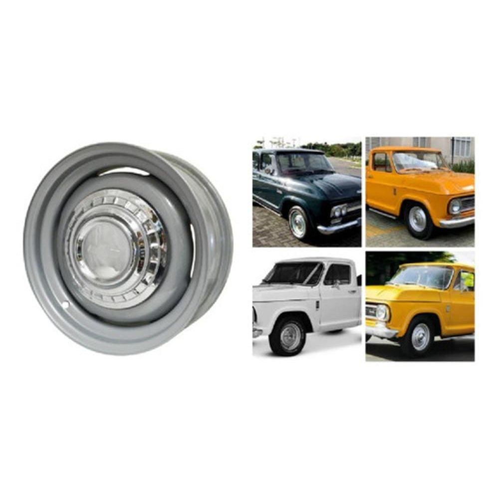 Calota C10 D10 C14 A10 Veraneio Metal Cromado Grampo 1 Peça